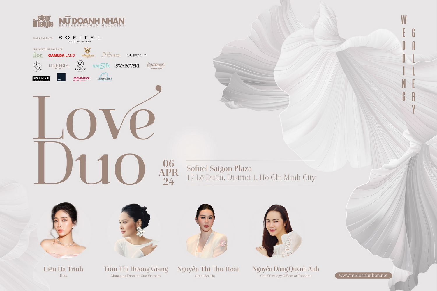 Host Liêu Hà Trinh cùng các diễn giả mang đến một phần chia sẻ hấp dẫn tại Wedding Gallery: Love Duo